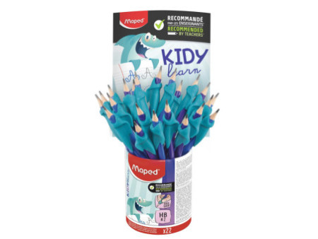 Maped Crayon de papier, avec gomme & guide-doigt, pot de 22