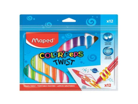 Maped Crayon de cire COLOR'PEPS TWIST, 12 en blister