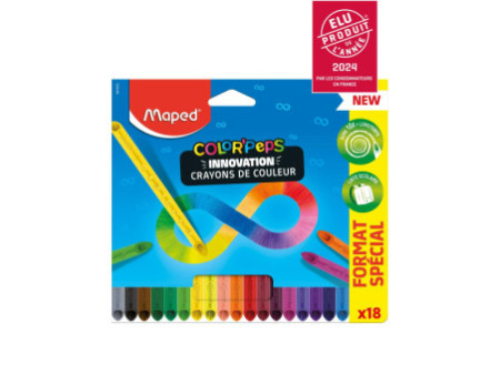 Maped Crayon de couleur COLOR'PEPS INFINITY, pochette de 18
