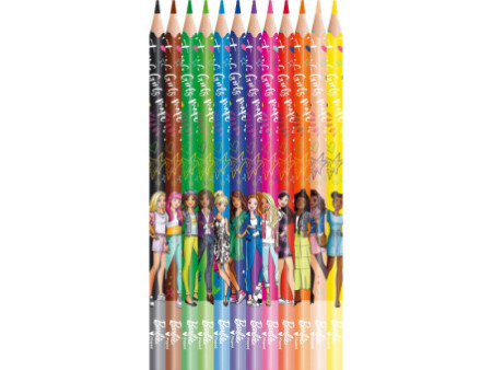 Maped Crayon de couleur Barbie, étui en carton de 12