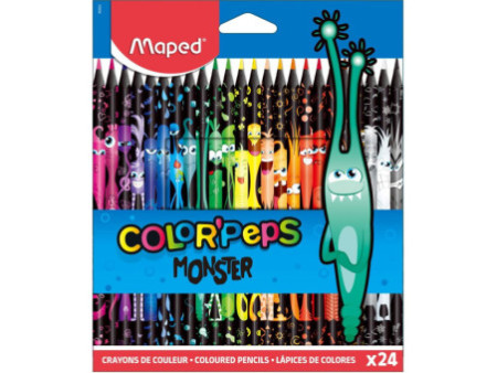 Maped Crayon de couleur COLOR'PEPS MONSTER, étui de 24