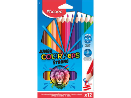 Maped Crayon de couleur triangulaire JUMBO COLOR'PEPS STRONG