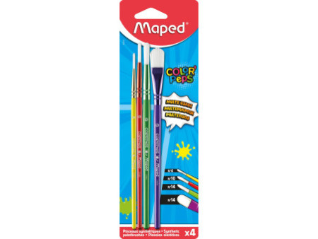 Maped Kit de pinceaux à poils synthétiques COLOR'PEPS
