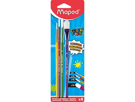 Maped Kit de pinceaux à poils synthétiques COLOR'PEPS