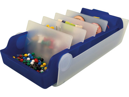 helit Boîte à fiches éducatives 'the beebox' A7, bleu