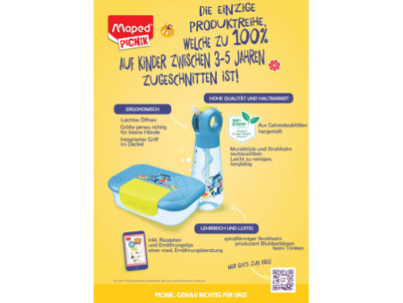 Maped PICNIK Gourde MINIZ Ecozen raton laveur, bleu