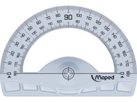 Maped Kit de géométrie pour gauchers, 4 pièces, transparent