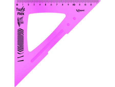 Maped Kit de géometrie Twist'n Flex, 4 pièces, assorti