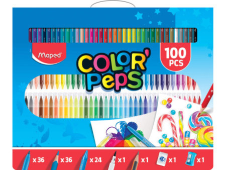 Maped Kit de coloriage COLOR'PEPS, 100 pièces