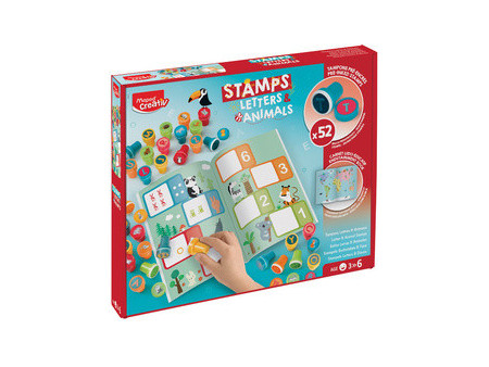 Maped Creativ Coffret 52 tampons 'Lettres & Animaux'