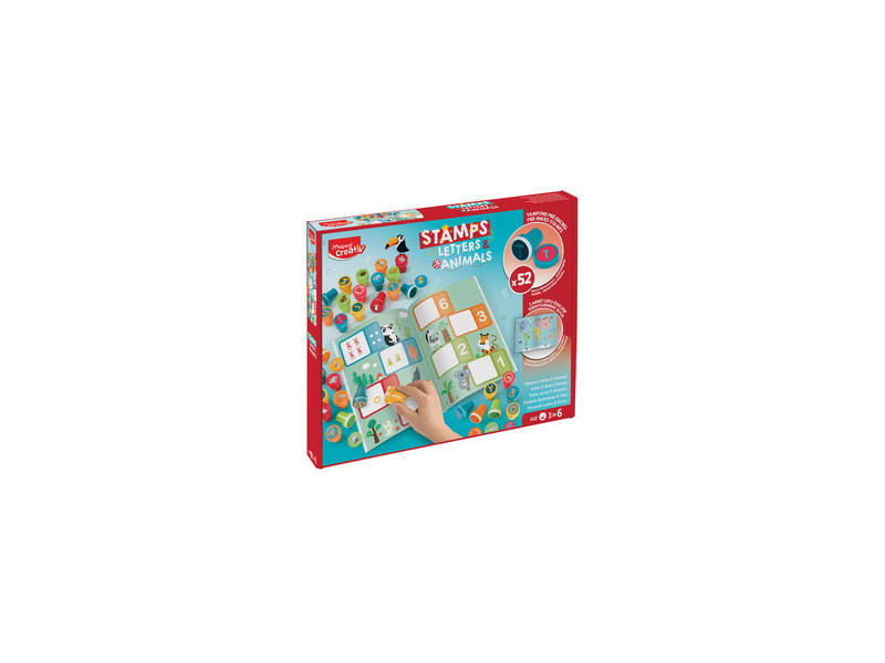 Maped Creativ Coffret 52 tampons 'Lettres & Animaux'