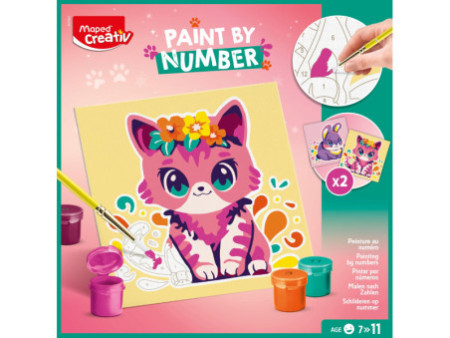 Maped Creativ Coffret de peinture au numéro Chat & Lapin