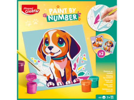 Maped Creativ Coffret de peinture au numéro Chien & Renard