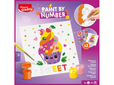Maped Creativ Coffret de peinture au numéro Motif sucré