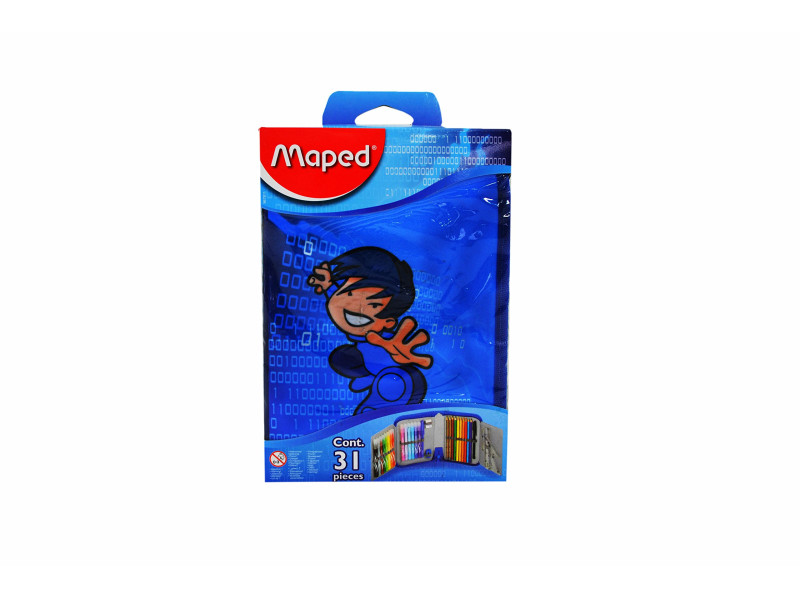 Maped Trousse Karate, en polyester, bleu, garni