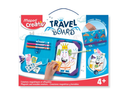 Maped Creativ Kit de dessin voyage TRAVEL BOARD, 21 pièces