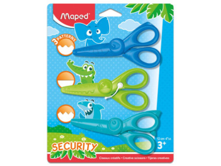Maped Set de ciseaux cranteurs KIDICRAFT, set de 3, blister