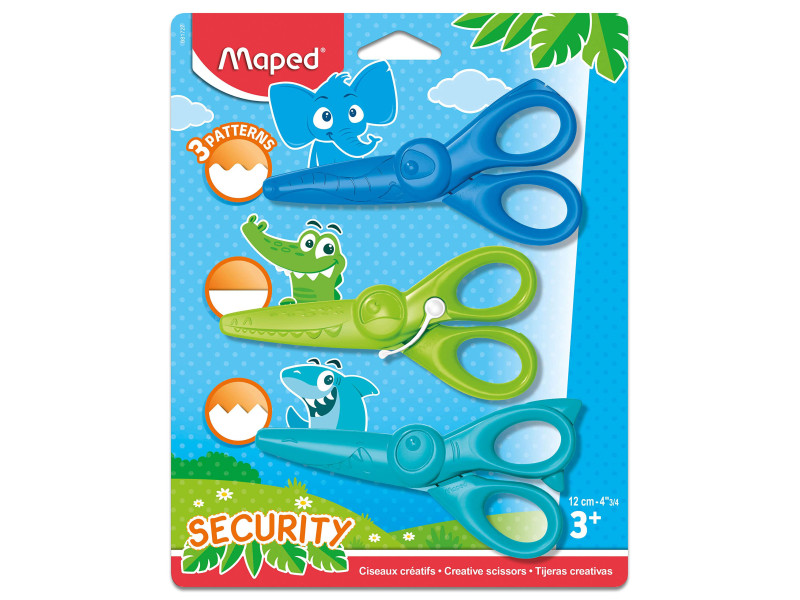 Maped Set de ciseaux cranteurs KIDICRAFT, set de 3, blister