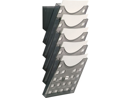 helit Porte-brochures mural 'the grid wall' gris transparent