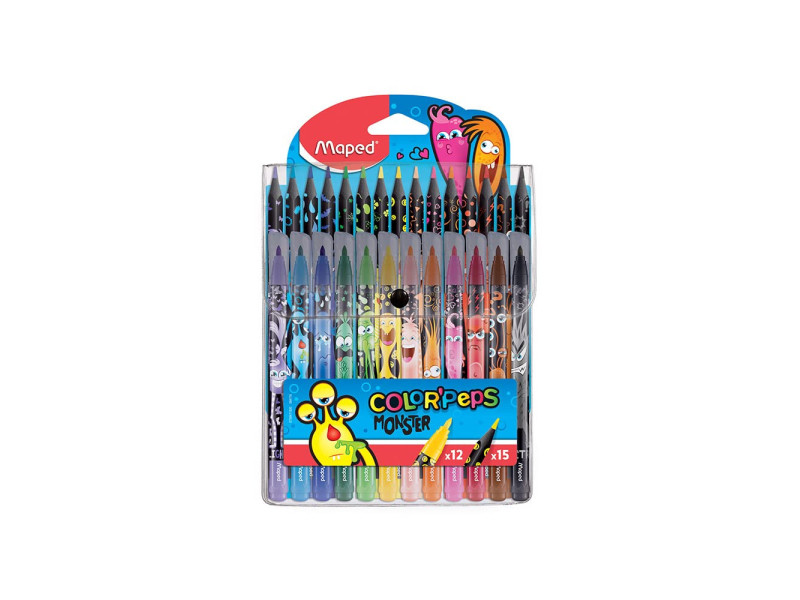 Maped Kit de coloriage COLOR'PEPS MONSTER, étui de 24