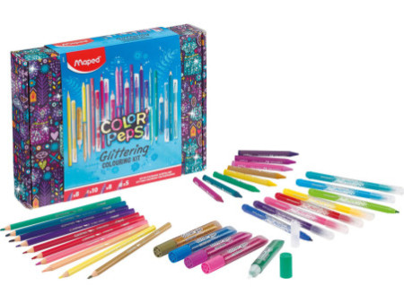 Maped Kit de coloriage Glittering COLOR'PEPS, 31 pièces