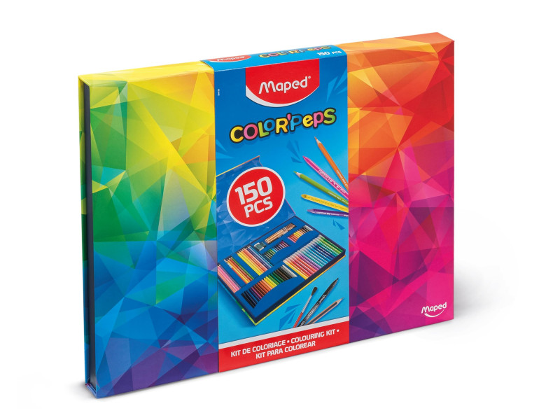 Maped Kit de dessin COLOR'PEPS, 150 pièces, boîte carton