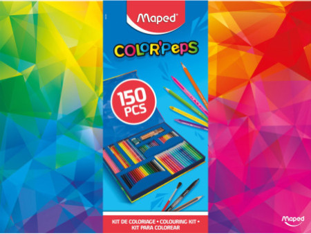 Maped Kit de dessin COLOR'PEPS, 150 pièces, boîte carton