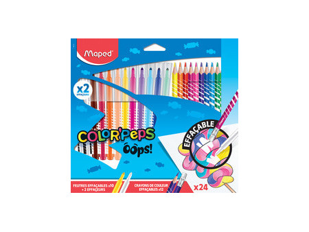 Maped Feutre effaçable & crayon de couleur COLOR'PEPS OOPS