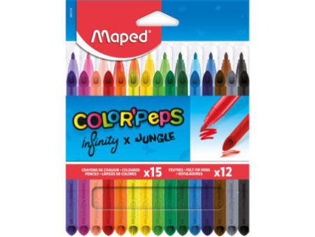 Maped Multipack crayon de couleur INFINITY/feutre COLOR'PEPS