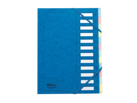extendos Trieur à élastique série 237, 12 compartiments,bleu