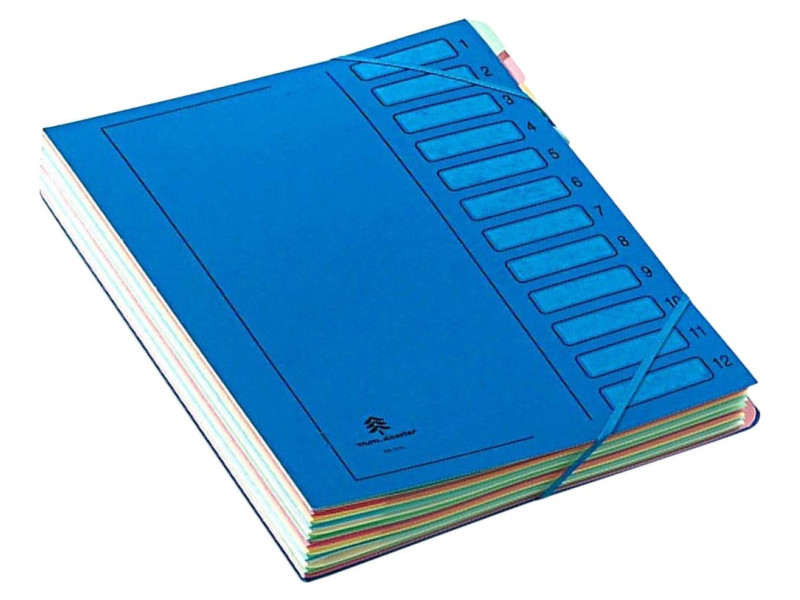 extendos Trieur à élastique série 223, 12 compartiments,bleu
