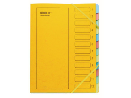 extendos Trieur à élastique série 223,12 compartiments,jaune