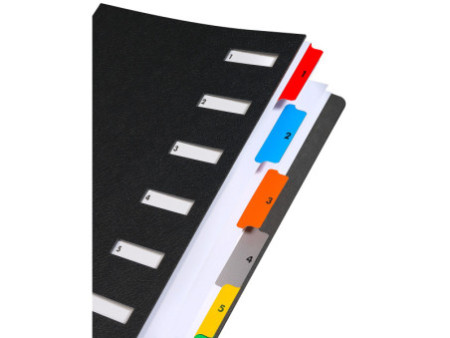 extendos Trieur numérique, A4, 1-7, 7 compartiments, noir