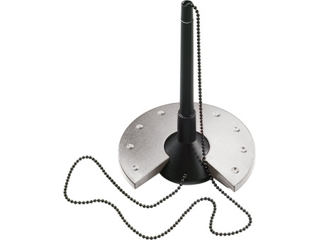 helit Porte-stylo Silver 'the base', avec chaîne, argent