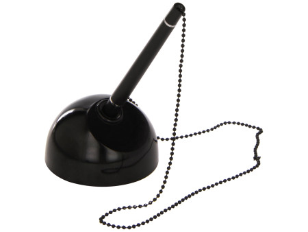 helit Porte-stylo 'the heavy base', avec chaîne, noir