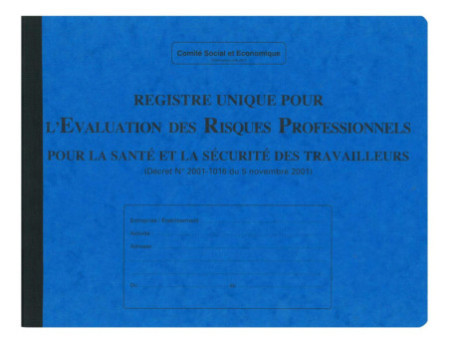 ELVE Registre 'Evaluation des risques professionnels'