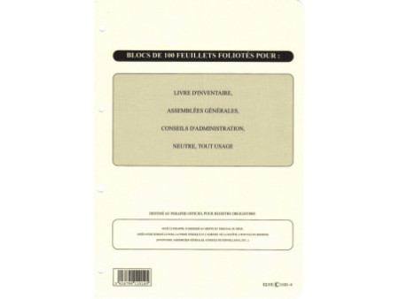 ELVE Recharge Classeur, 297 x 210 mm, papier extra blanc