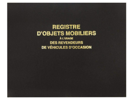 ELVE Registre 'Objets mobiliers et véhicules d'occasion'
