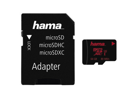hama Carte mémoire Micro SecureDigital XC, classe 3, 64 GB