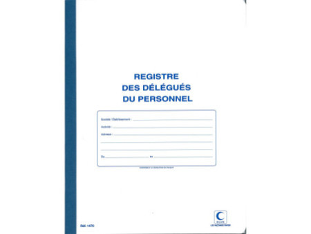 ELVE Registre 'Délégués du personnel', 40 pages, 320 x 240mm