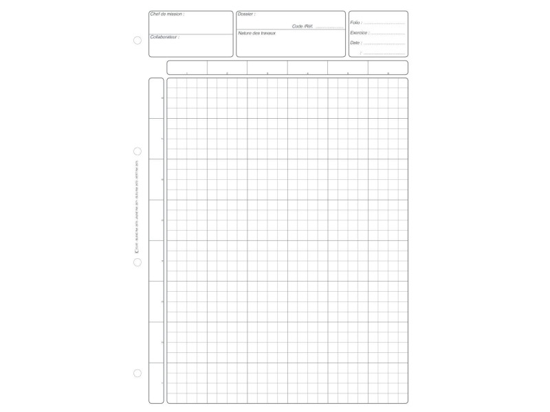 ELVE Bloc audit 'Contrôle interne', 80 pages, blanc