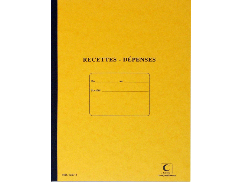 ELVE Piqûre 'Recettes/Dépenses', 80 pages, 297 x 210 mm