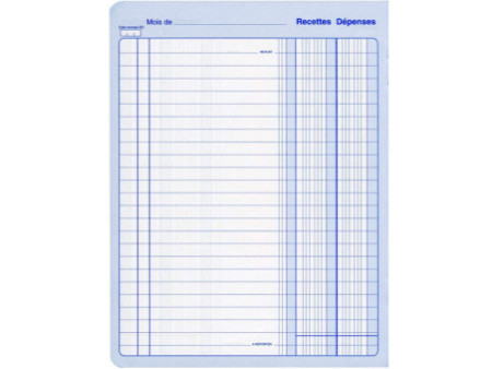 ELVE Piqûre 'Recettes/Dépenses', 80 pages, 297 x 210 mm