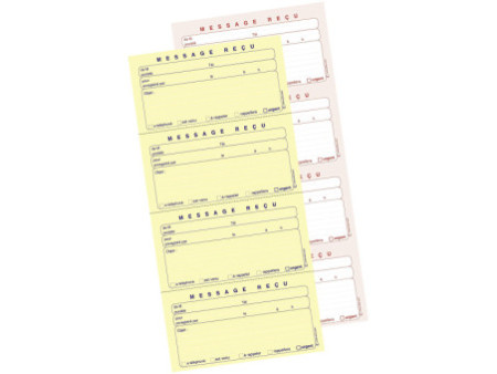 ELVE Carnet de messages reçus autocopiant, 322 x 140 mm