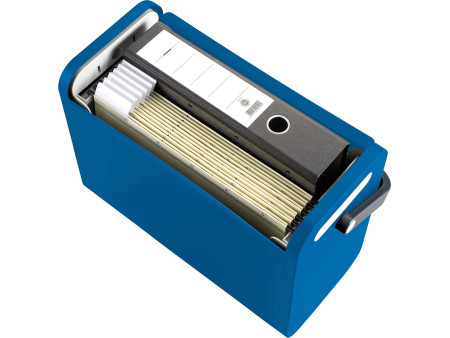 helit Boîte pour dossiers suspendus 'the mobil box', bleu