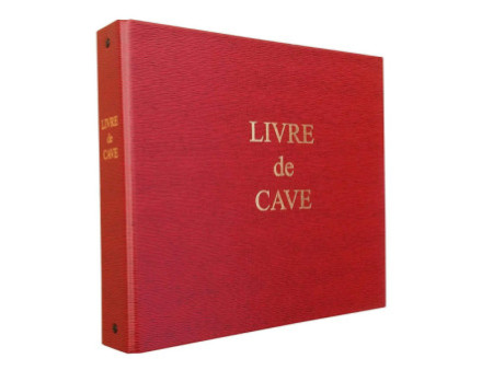 ELVE Classeur à anneaux 'Livre de cave', bordeaux