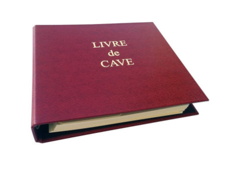 ELVE Classeur à anneaux 'Livre de cave', bordeaux