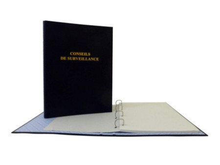 ELVE Classeur 'Conseils de surveillance' 4 anneaux, PVC noir