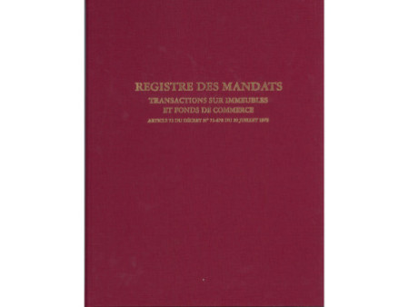 ELVE Registre 'Mandat Transaction Immobilière', 200 pages