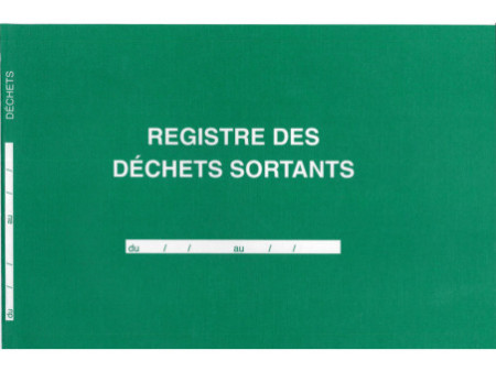 ELVE Registre des déchets sortants, 108 pages, 210 x 297 mm